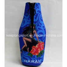 Sublimation Printing Neoprene Bottle Cooler with Zipper, Bottle Cooler, Beer Cooler.